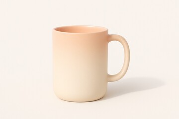 Peach to Cream Gradient Mug &ndash; Minimalist Elegant Design on White Background