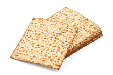 Matzo traditional jewish bread. Matzah, matzo, matzos. Matzoh, the jewish easter bread isolated on...