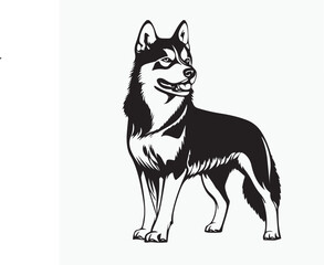 vector illustration of a dog