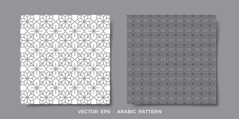 Authentic Arabic style seamless geometric pattern. Vector pattern illustration