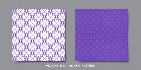Seamless continuous geometric pattern in authentic Arabic style. Vector pattern illustration
