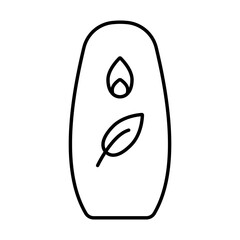 Illustration showing black icon of air fresheners and diffusers on white background