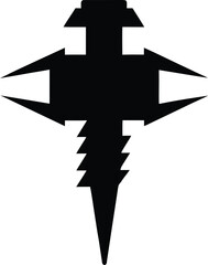 Fototapeta premium Detailed Black Silhouette Bolt Icon High Resolution Vector Graphic