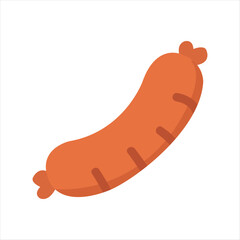Brightly colored, appetizing sausage illustration. Ideal for culinary themes and food design concepts.