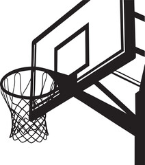 basketball hoop and ball