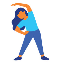 Vector of a woman doing gymnastics