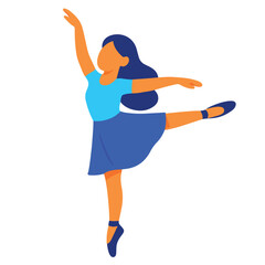 Vector of a woman dancing ballet