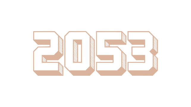 2053 - Retro Futuristic Year Design.