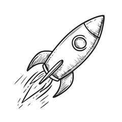 Fototapeta premium Creative rocket launch design for educational projects and events