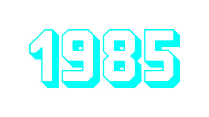 1985 Retro Year Design.