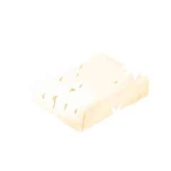 Bloc de feta illustré avec des étoiles