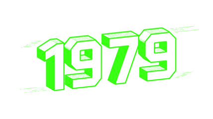 1979 Retro Neon Year Design.