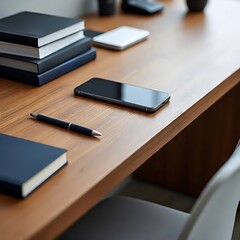 pen and smartphone on desk