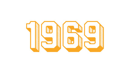 1969 Vintage Year Design.