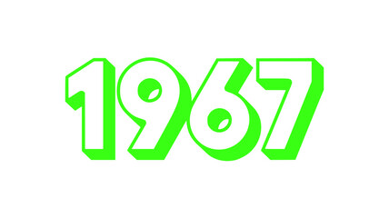 1967 Neon Green Year.