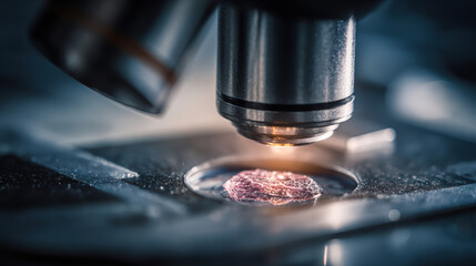 microscope, science lab and chemistry lab examination with microscope. 3D Illustration.