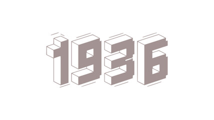 1936 Isometric Year Design.
