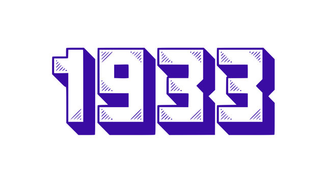 1933 Retro Number Design.