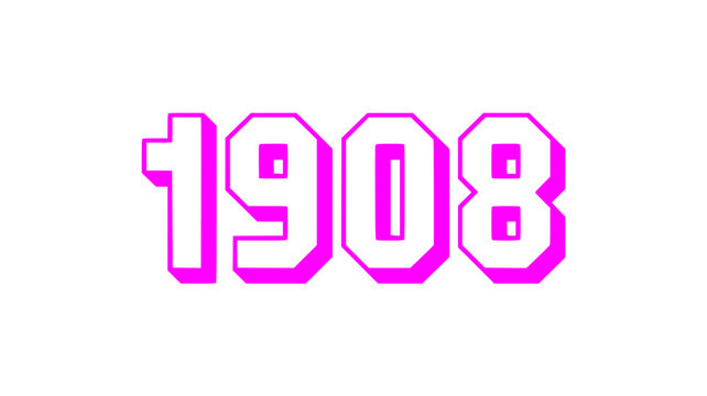 1908 - Year Number Design.