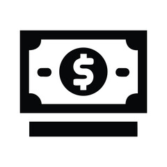 Obraz premium Simple icon of paper United States currency