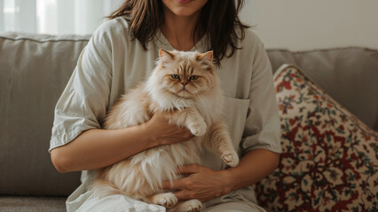 Cat Lover Moments with Sunny Cuddles and Playful Pet Photography Scenes