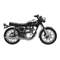 Fototapeta premium Classic motorcycle design for vintage enthusiasts and art lovers