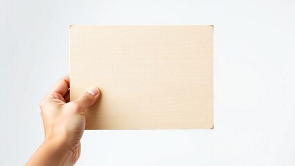 Obraz premium hand holding a blank card