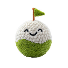 Smiling Golf Ball Plushie with Flag