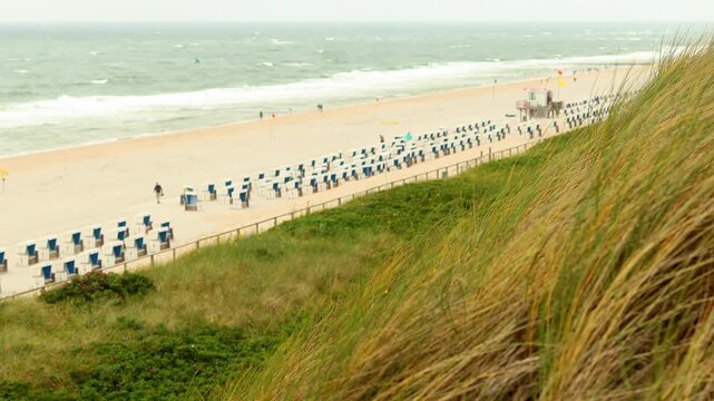 the coast of sylt near westerland  germany 4k 25fps video