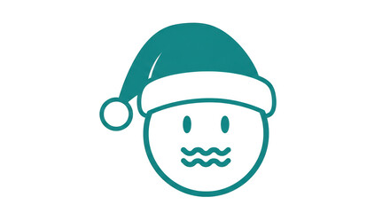 Isolated Santa Hat Emoticon