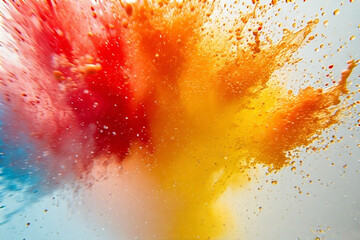 Vibrant Color Splash Explosion Abstract Background.