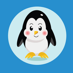 Naklejka premium cutest penguin in the world vector design clean and unique latest illustration
