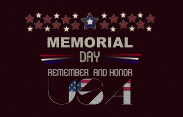 Happy Memorial Day graphic vector design. National American Holiday background. May 26 day illustration. Social media post mockup.