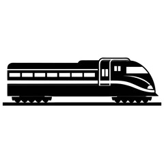 Railway Silhouette Vector Scene