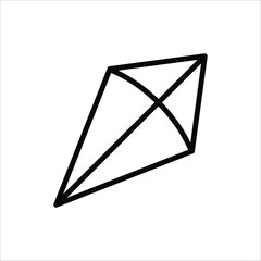 kite vector icon line template