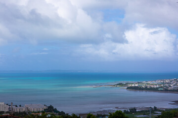 Obraz premium Aerial view of Nancheng City, Okinawa Prefecture, Japan