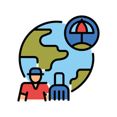 local vibes color line icon.