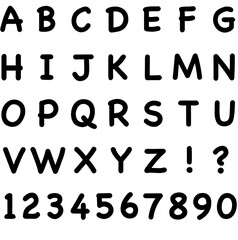 Bright English alphabet. Vector illustration