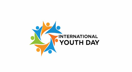 Obraz premium Celebrate International Youth Day with vibrant diversity and global unity in this inspiring design