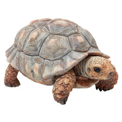 Obraz premium Realistic Tortoise Figurine on Black Background