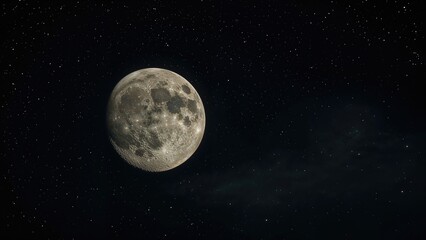 Nighttime view of the moon