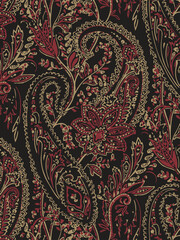 paisley textile pattern design texture,pasley textile pattern design, Magical Traditional Paisleys Seamless Pattern for wallpaper design or fabric textile printing.