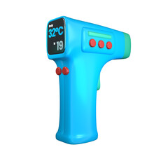 Digital Thermometer 3D Illustration
