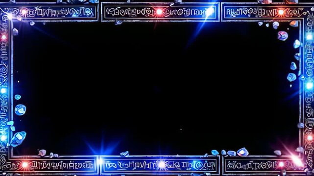 intimation bejewel of tint spring roughly ampere Runic perimeter shot inscribe with radiant glyphs, ampere brilliant beam of cryptic indigotin and glowing albumen cover the borders, create