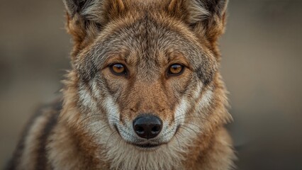 Fototapeta premium Detailed Portrait of a Coyote's Face