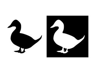 duck vector symbol icon design. illustration isolated on white background