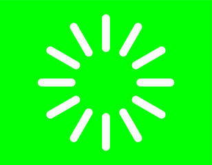 loading vector symbol design illustration on green screen background