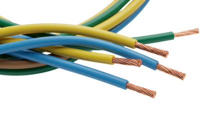 Colorful Electrical Wires Isolated