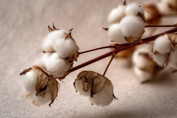 Close-up of cotton bolls on a branch (1)
