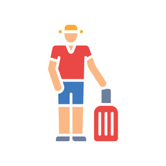 Tourist color flat icon.